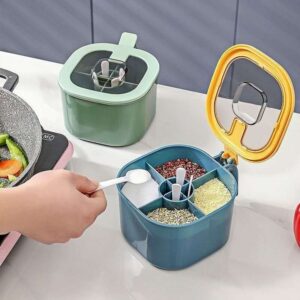 4 grid spice storage box